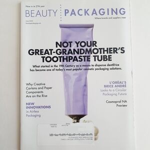 Beauty Packaging Magazine June, 2022 Toothpaste Tube, Loreal's Brice André